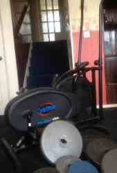 Pro fitness Air Cross Trainer AND Following full weights set FOR £50
